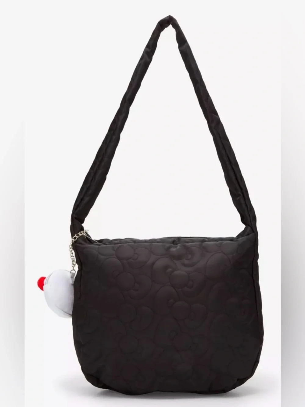 Hello Kitty Quilted Puffer Black Shoulder Bag- NWT